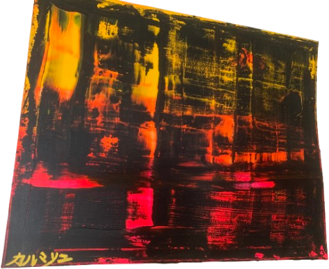 black sunset 40x50 cm par Karmaryu