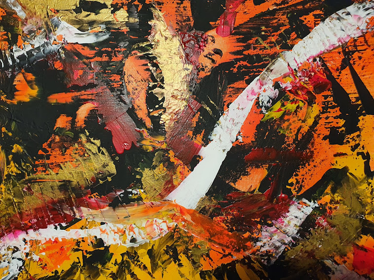 danza ritual del fuego 50x40 cm par Karmaryu